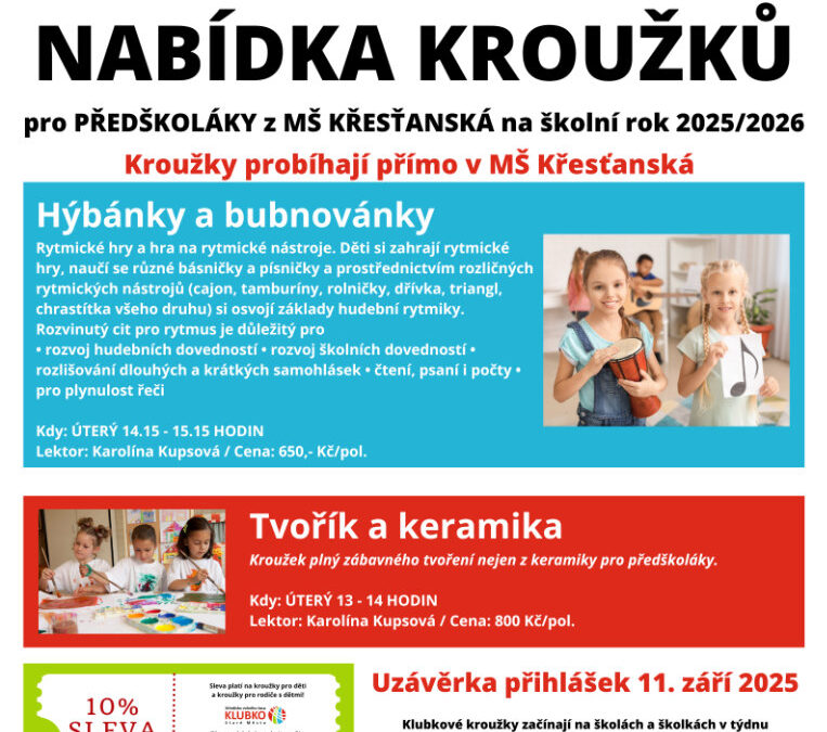 Nabídka kroužků 2025/2026